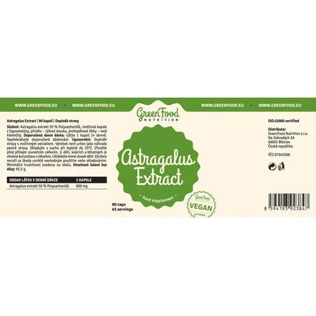 GreenFood Nutrition Astragalus-Extrakt 90 Kapseln