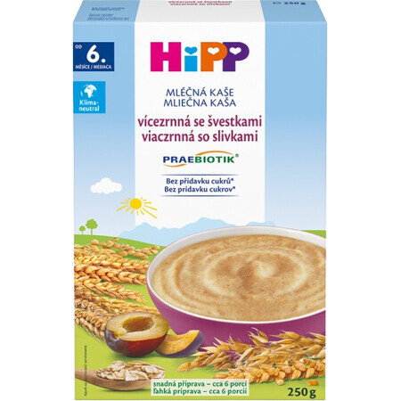 HiPP PRAEBIOTIK Porridge au lait multi-céréales avec prunes 250 g