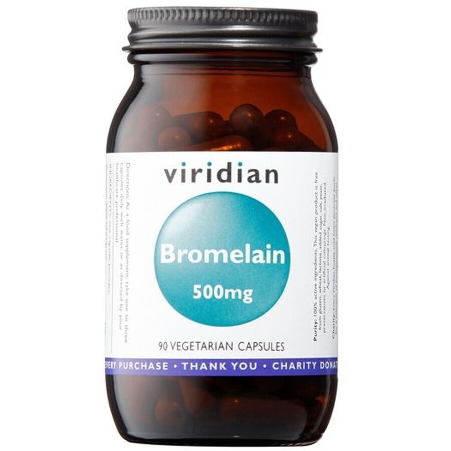 Viridian Bromelain 500mg 90 gélules