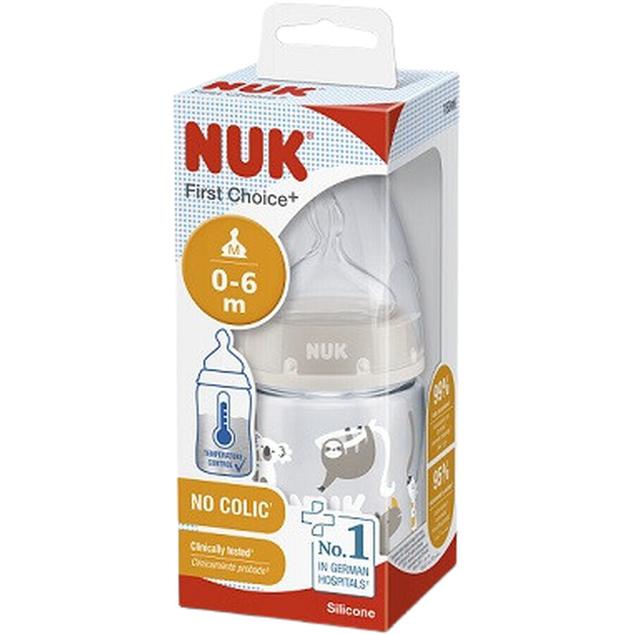 Nuk First Choice Flasche Temperaturkontrolle beige 150 ml