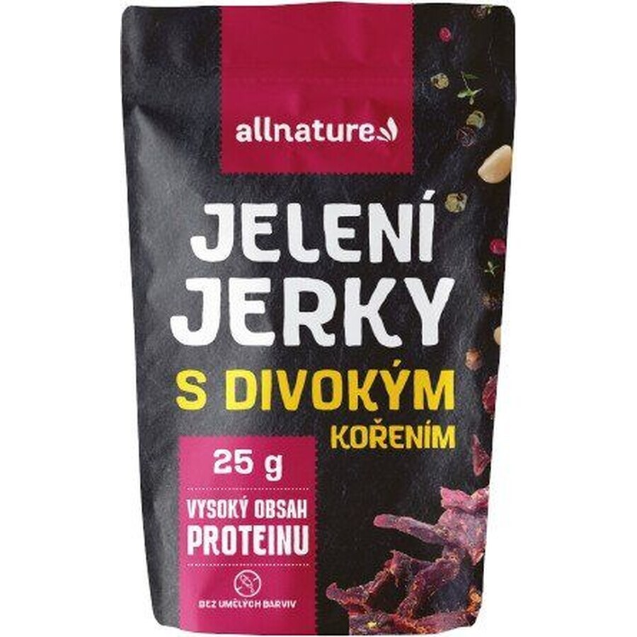 Allnature Jerky de cerf aux épices sauvages 25 g