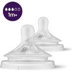 Philips Avent Natural Response 3 Tetina de flujo lento 1m+, 2 unidades