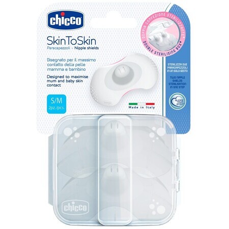 Chicco Tepelbeschermer SkinToSkin Silicone S/M 2 stuks