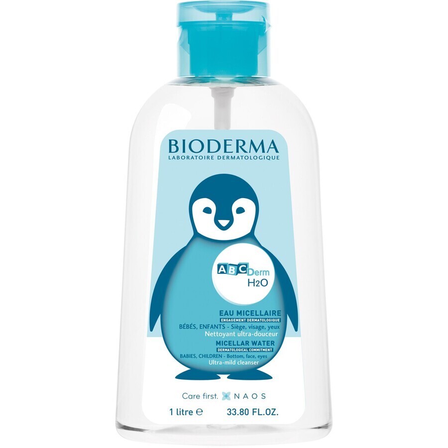 Bioderma ABCDerm H2O con bomba inversa 1 litro