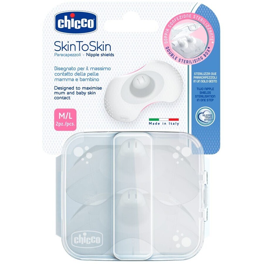 Chicco Tepelbeschermer SkinToSkin Silicone M/L 2 stuks