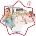 Badabulle bib bib with sleeves Soft pink