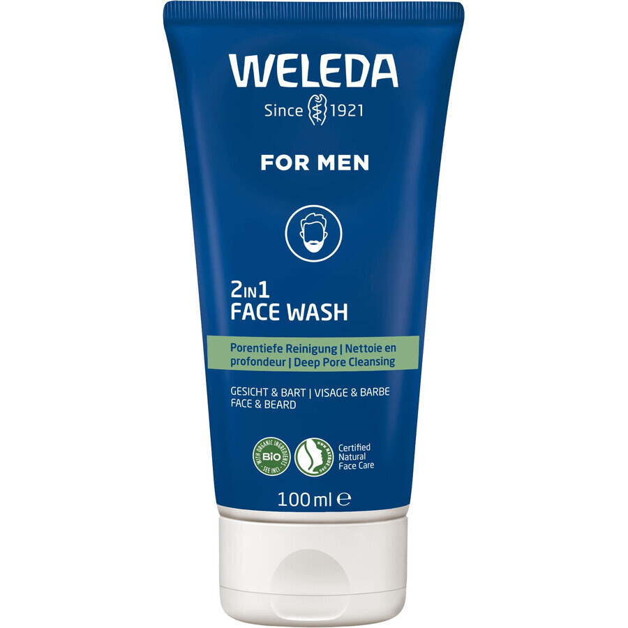 Weleda For Men 2in1 face and beard cleansing gel 100 ml