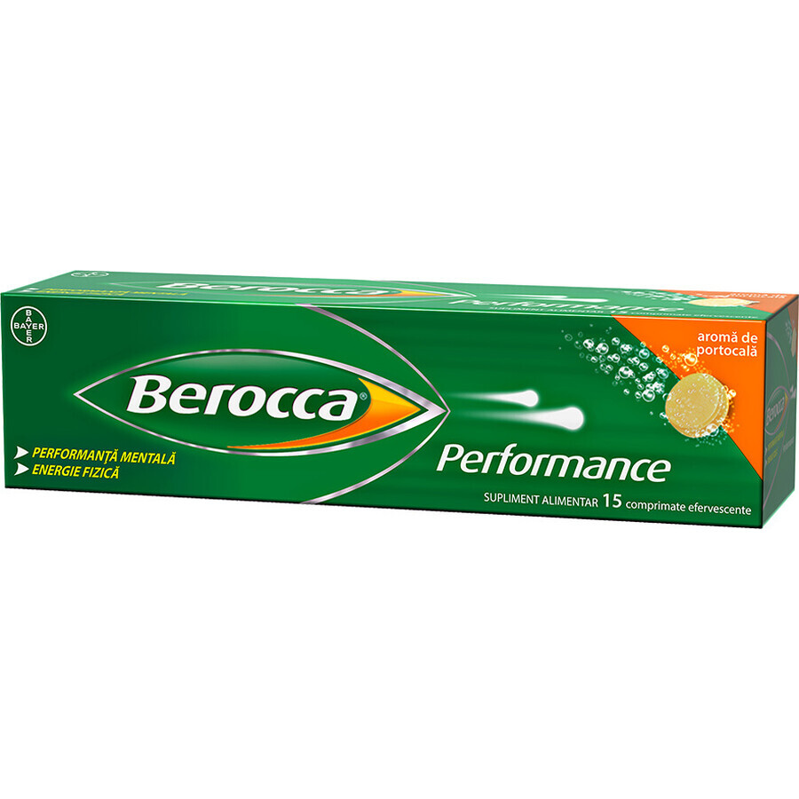 Berocca Performance, Multivitamine, 15 comprimate efervescente , Bayer