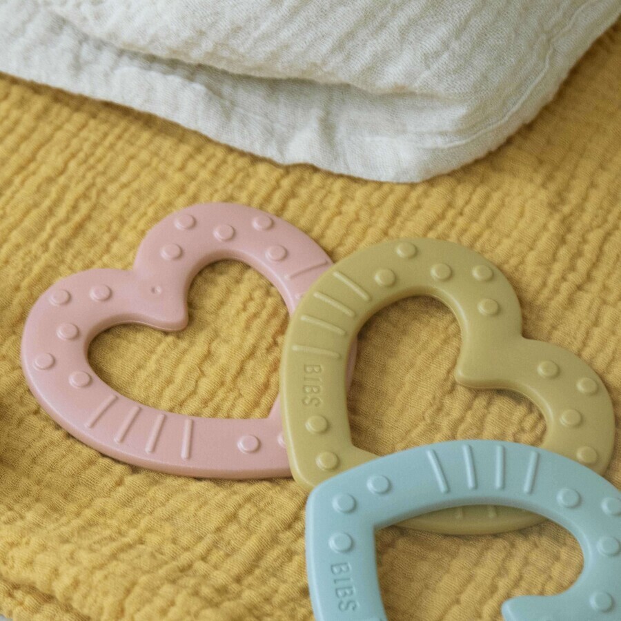 BIBS Baby Beating Teether - heart, sage