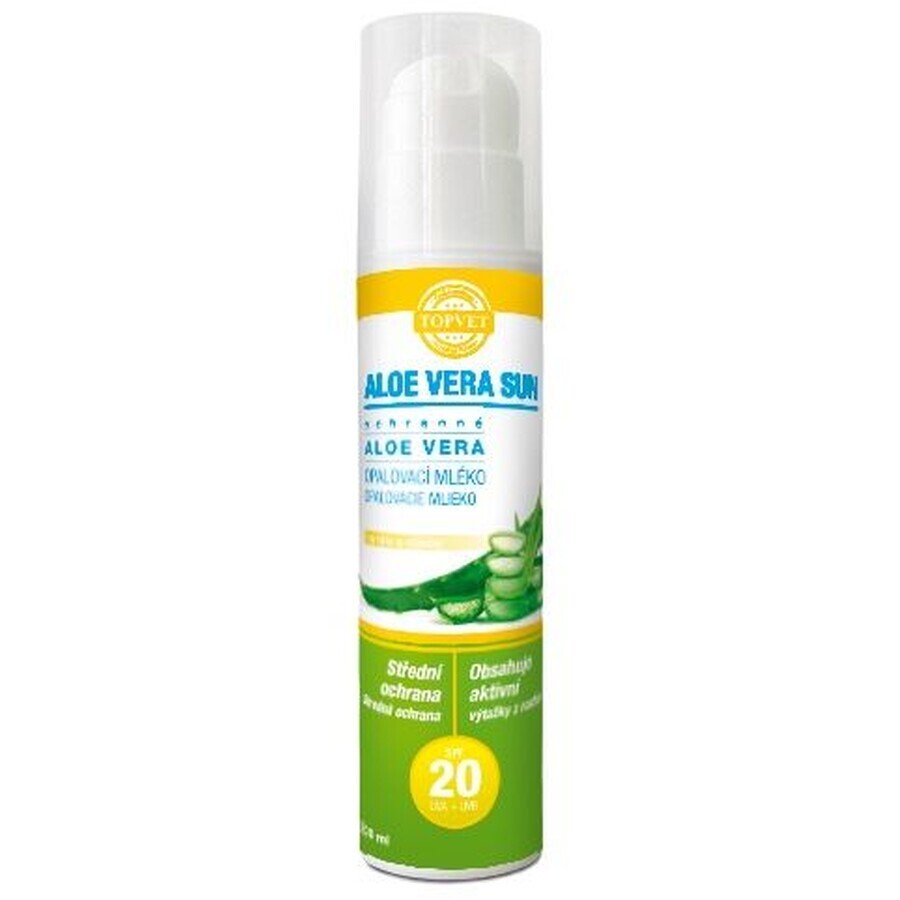 Topvet Aloe vera Sonnenschutzlotion SPF 20, 200 ml