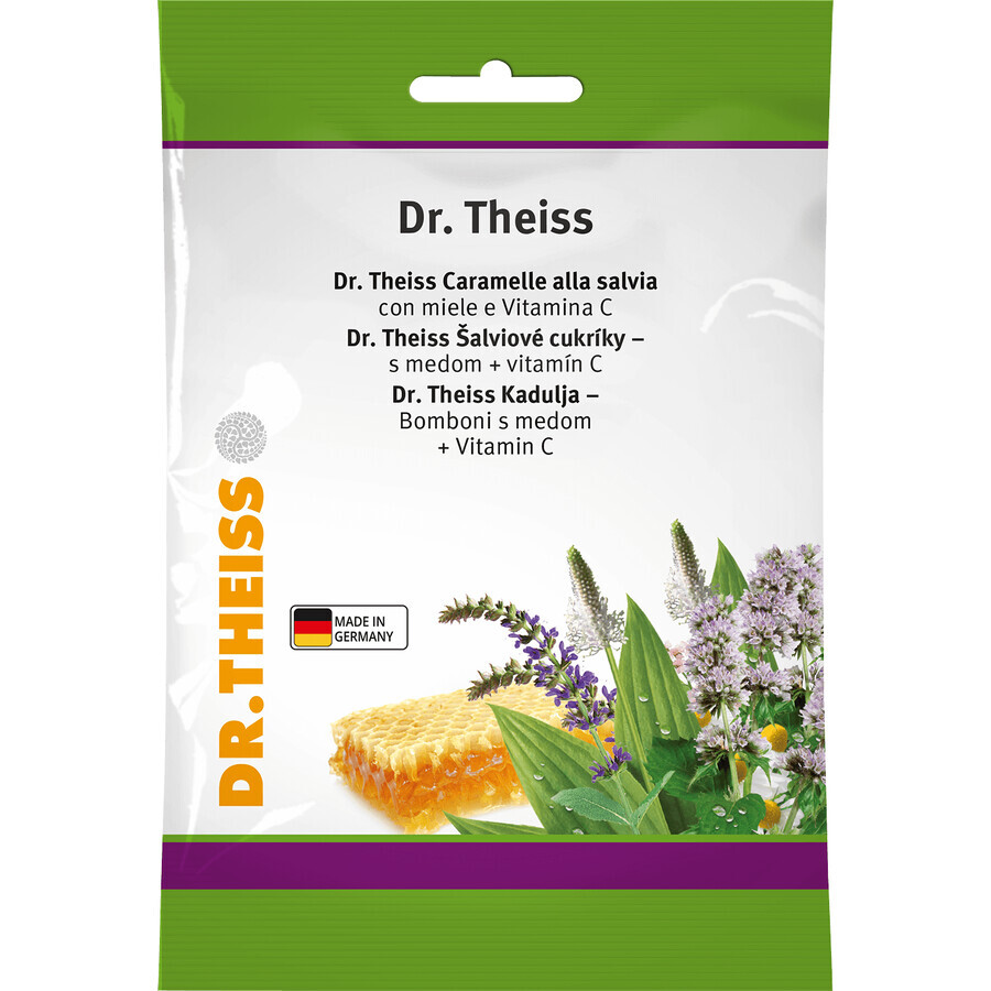 Dr.Theiss Sage candies with honey + vitamin C 75 g