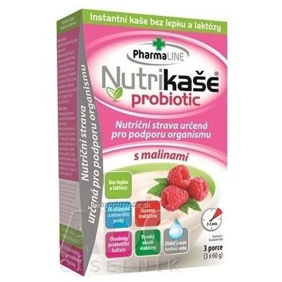 Nutridrink Nutrikaša Probiotic mit Himbeere 3 x 60 g