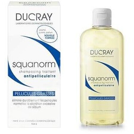 Ducray SQUANORM - Champú contra la caspa grasa 200 ml