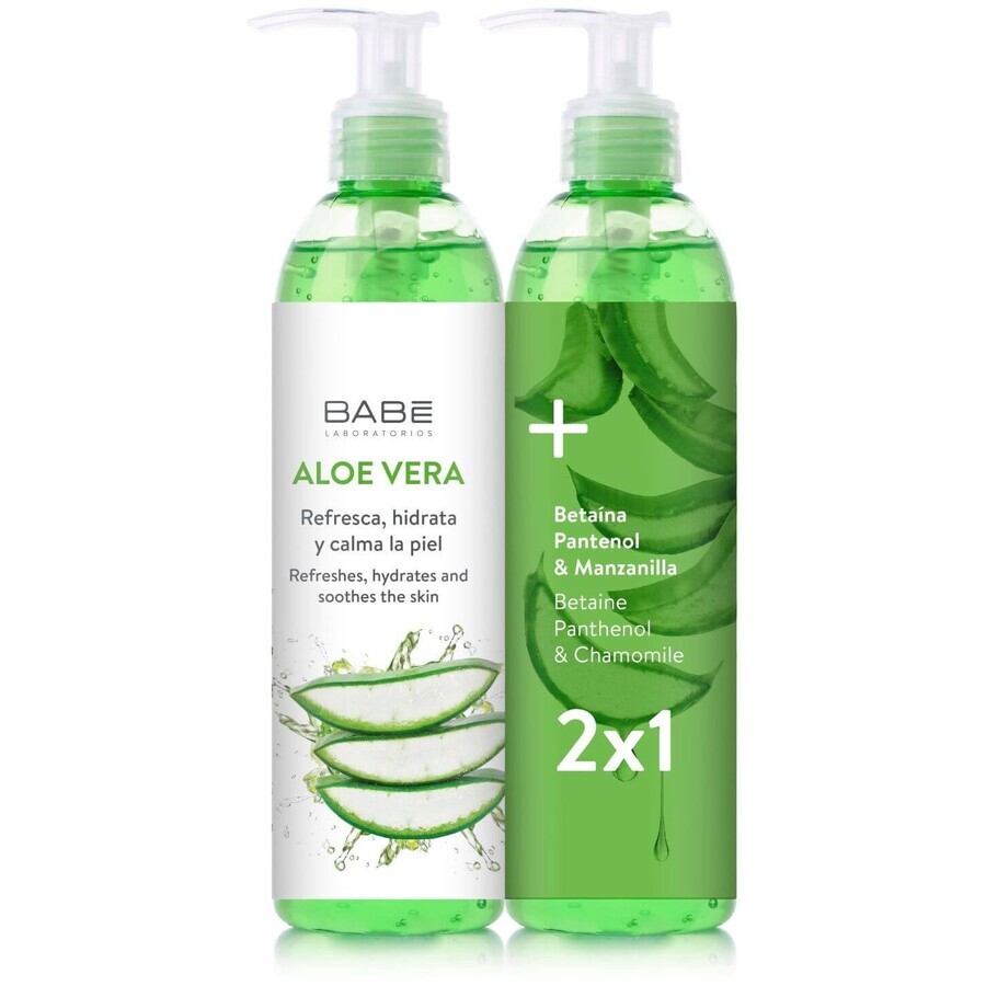 Babé Duopack After Sun Body Gel ALOE VERA 100%, 1x1 Set 2 x 300 ml