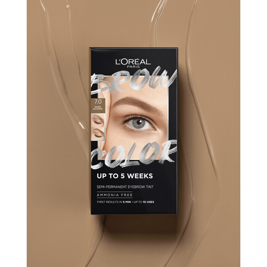 L'Oréal Paris Brow Color 7.0 Brauenfarbe 7.0 Dunkelblond Semi-permanente Augenbrauenfarbe