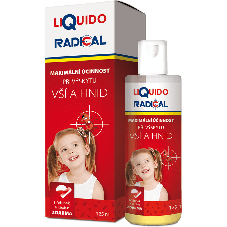 LiQuido RADICAL gegen Läuse und Läuse + (kostenloser Kamm und Kappe) 125 ml