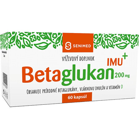 Senimed Betaglucan 200 mg IMU+. 60 comprimidos