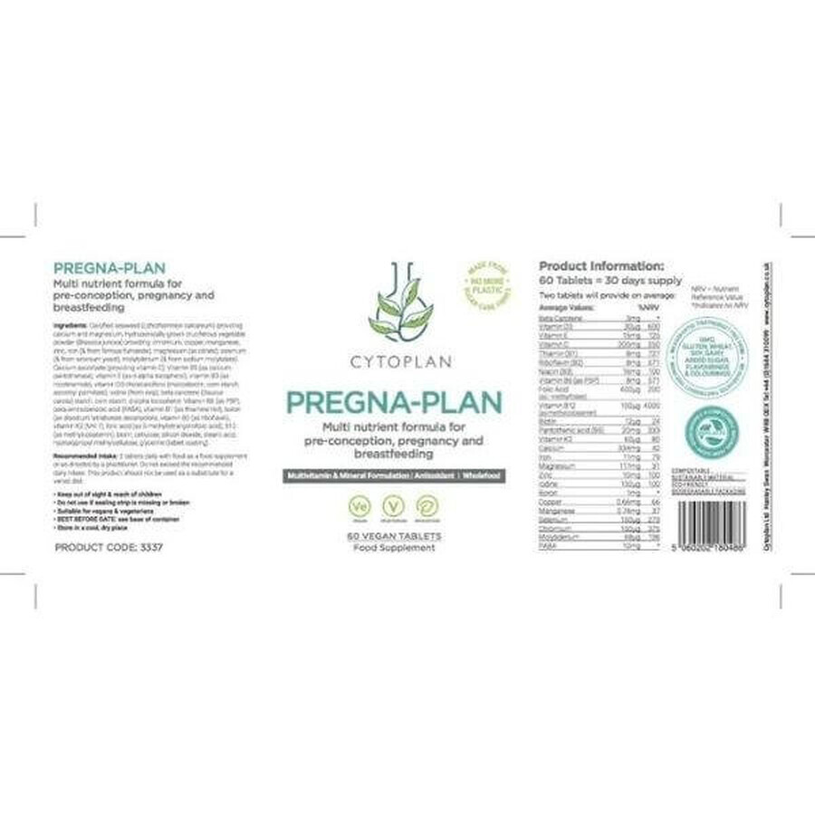 Cytoplan Pregna-Plan 60 tabletten