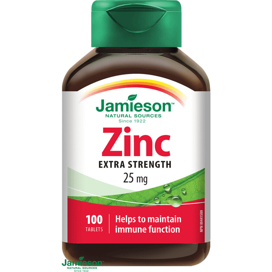 Jamieson Zink 25 mg 100 tabletten