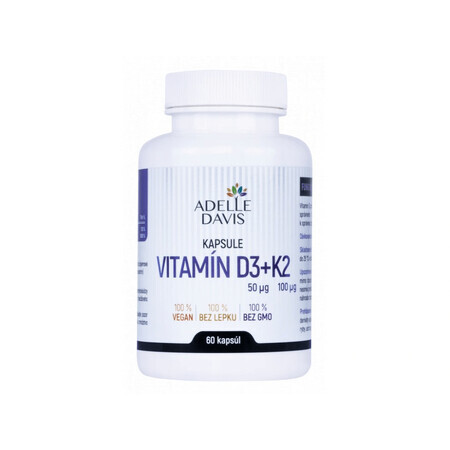 Adelle Davis Vitamina D3+K2 60 capsule