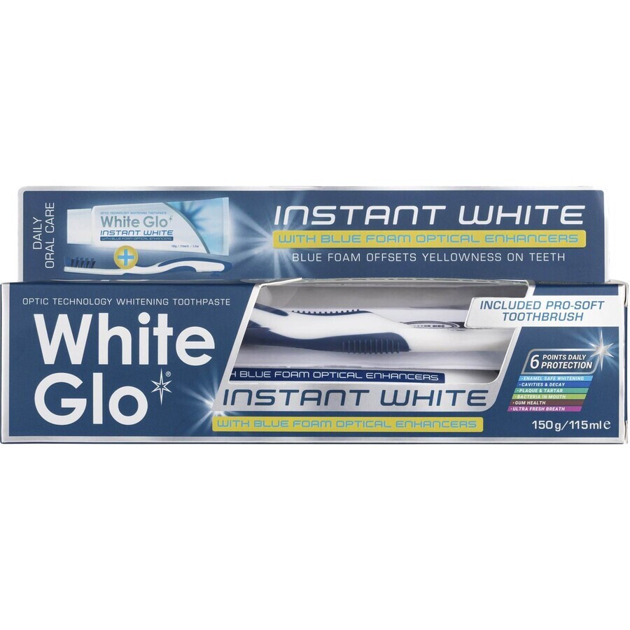 White Glo Instant white + toothbrush and interdental brush 150 g