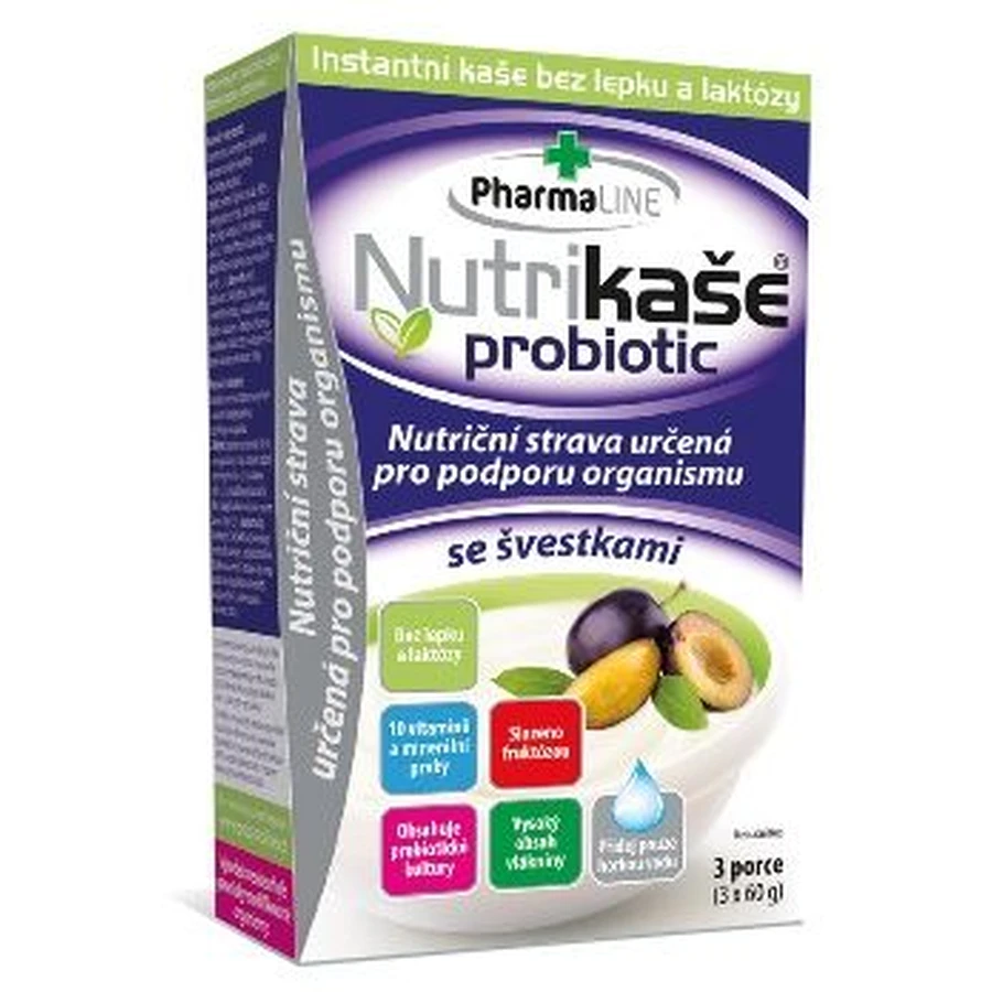 Nutrikaša probioticum - met pruim 3x60 g 3 x g