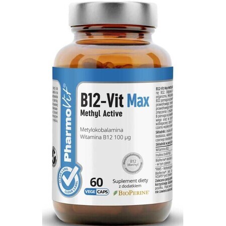 B12-Vit Max Methyl Aktiv 60 Kapseln Pharmovit Clean Label