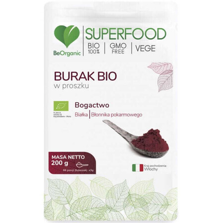 BeOrganic Sfeclă roșie bio pulbere 200g