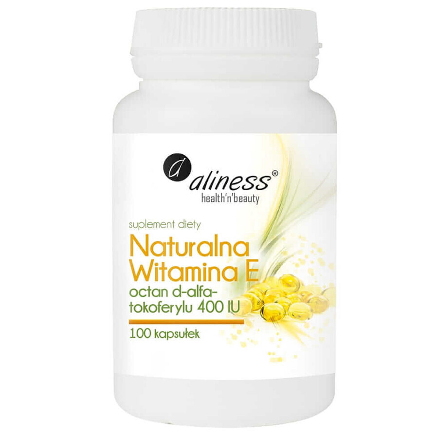 Natürliches Vitamin E, 100 Kapseln Aliness