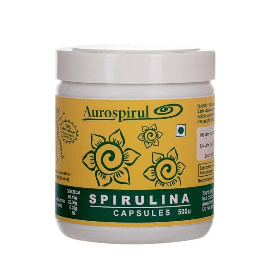 Spirulina 500 capsules Aurospirul