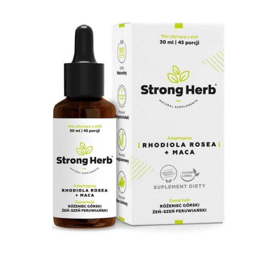 Adaptogene RHODIOLA ROSEA + MACA 30 ml Starker Hanf