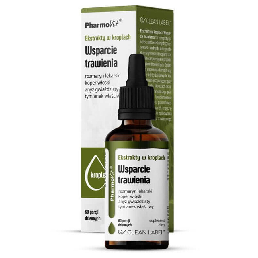 Extrakte Drops Verdauungsunterstützung 30 ml Pharmovit Clean Label