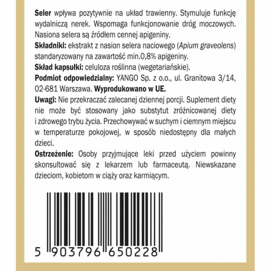 Apigenin aus Selleriesamen 90 Kapseln Yango
