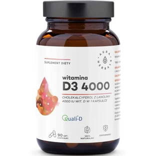 Vitamina D3 4000 UI 90 cápsulas Aura Herbals