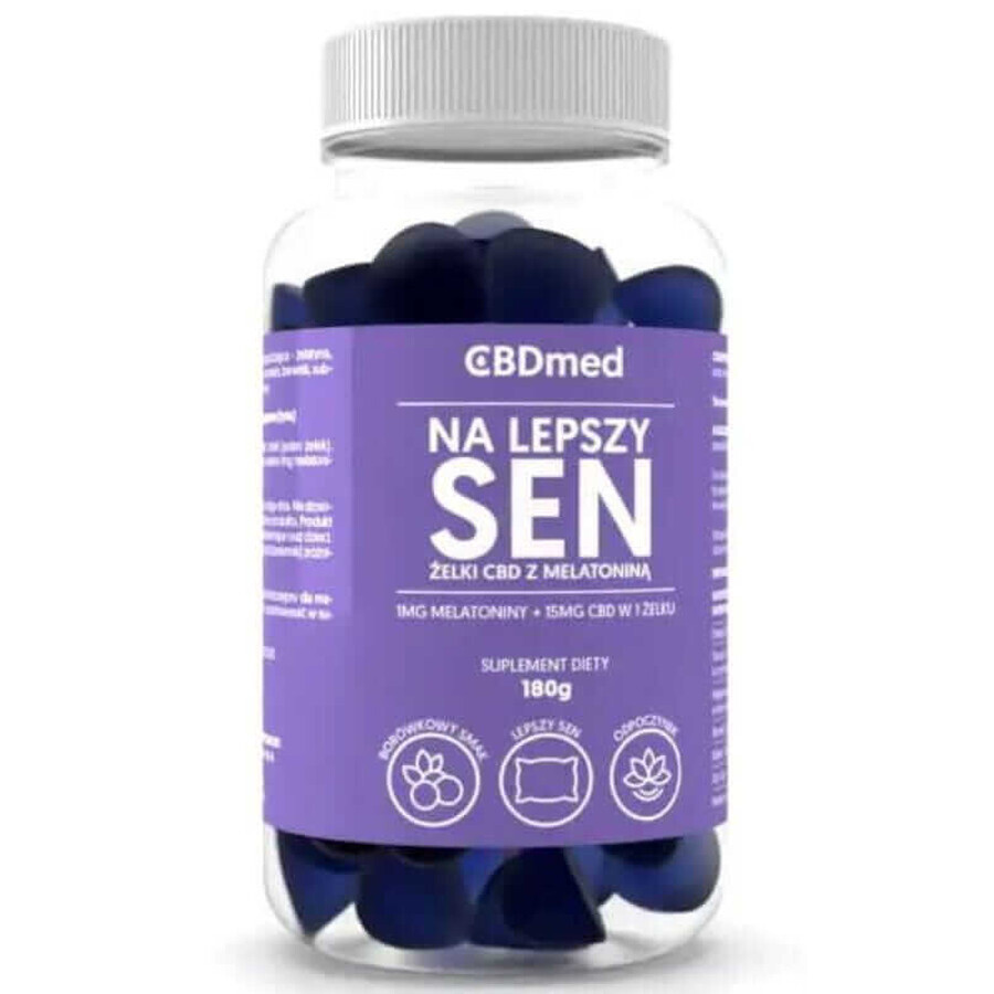 Gels for better sleep CBD + melatonin 180 g (60 pieces) CBDmed