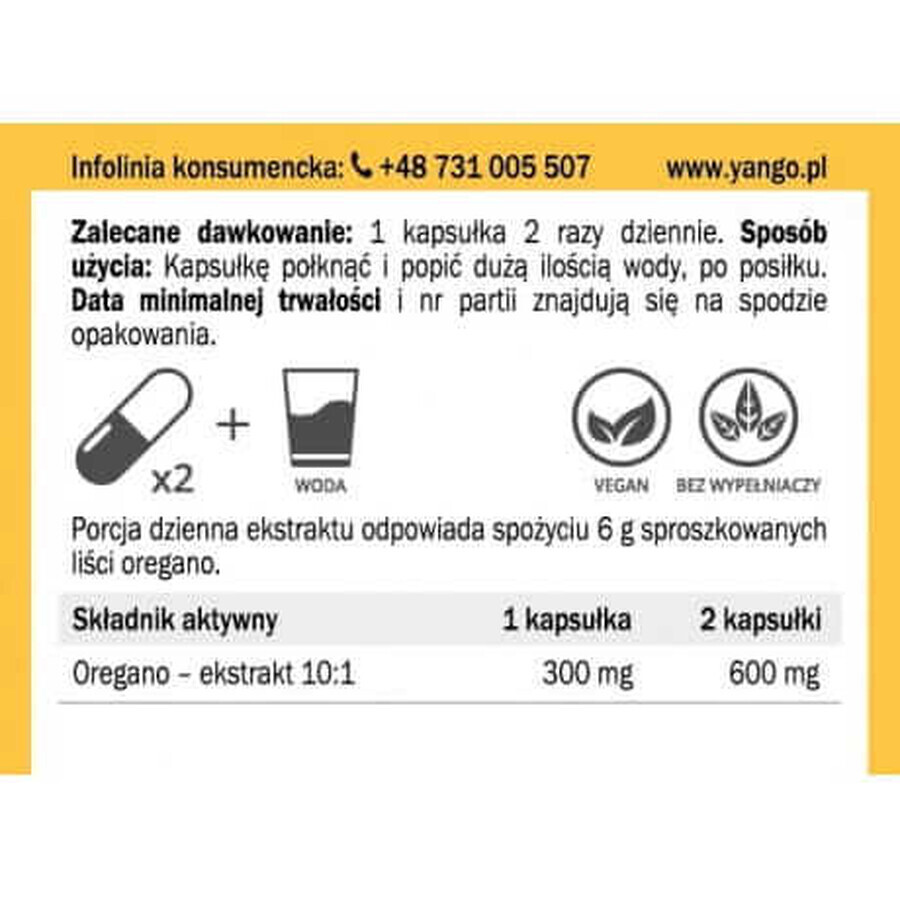 Extract de oregano 10:1 (90 capsule) Yango