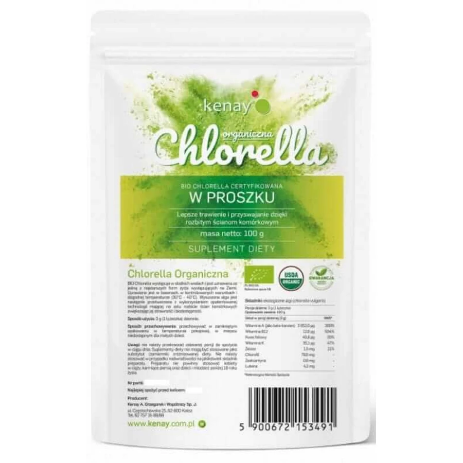 Bio Chlorella-Pulver (100 g) Kenay