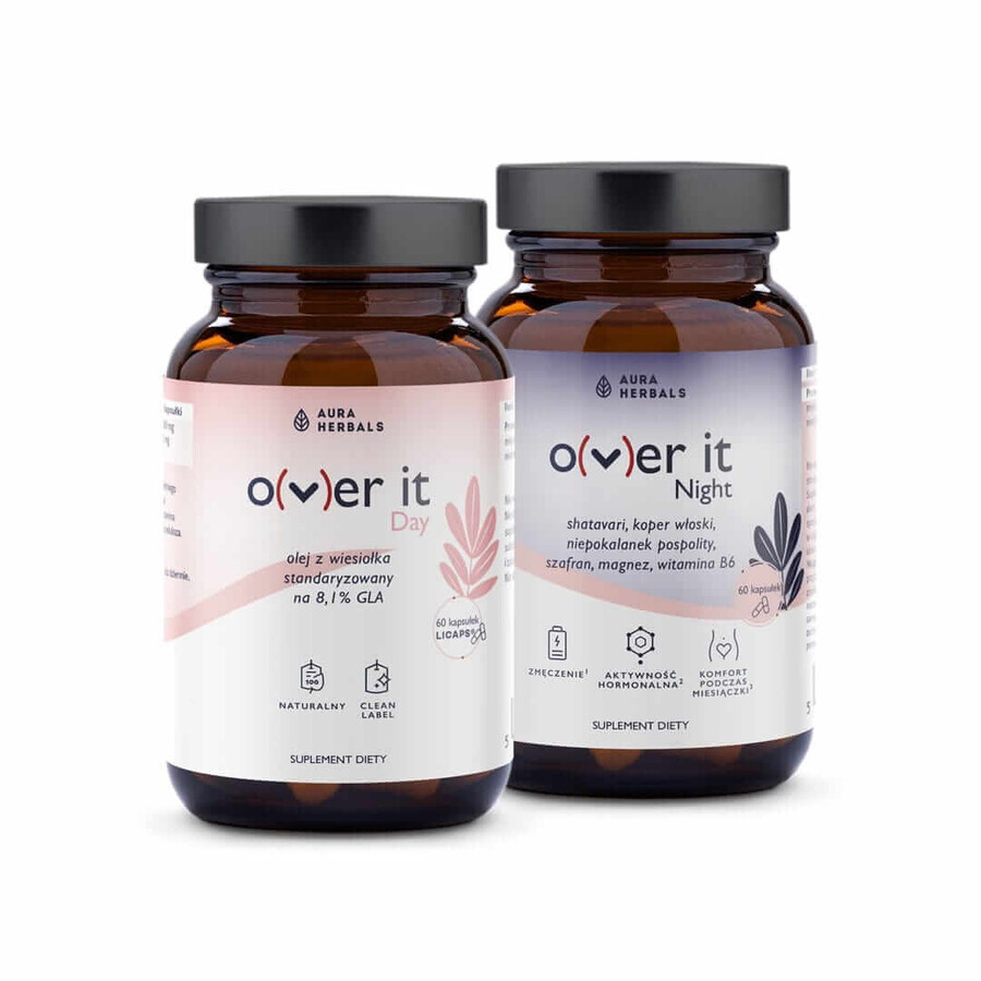 O(v)er it Day & Night (natürliche Unterstützung bei PMS) 2x 60 Kapseln Aura Herbals