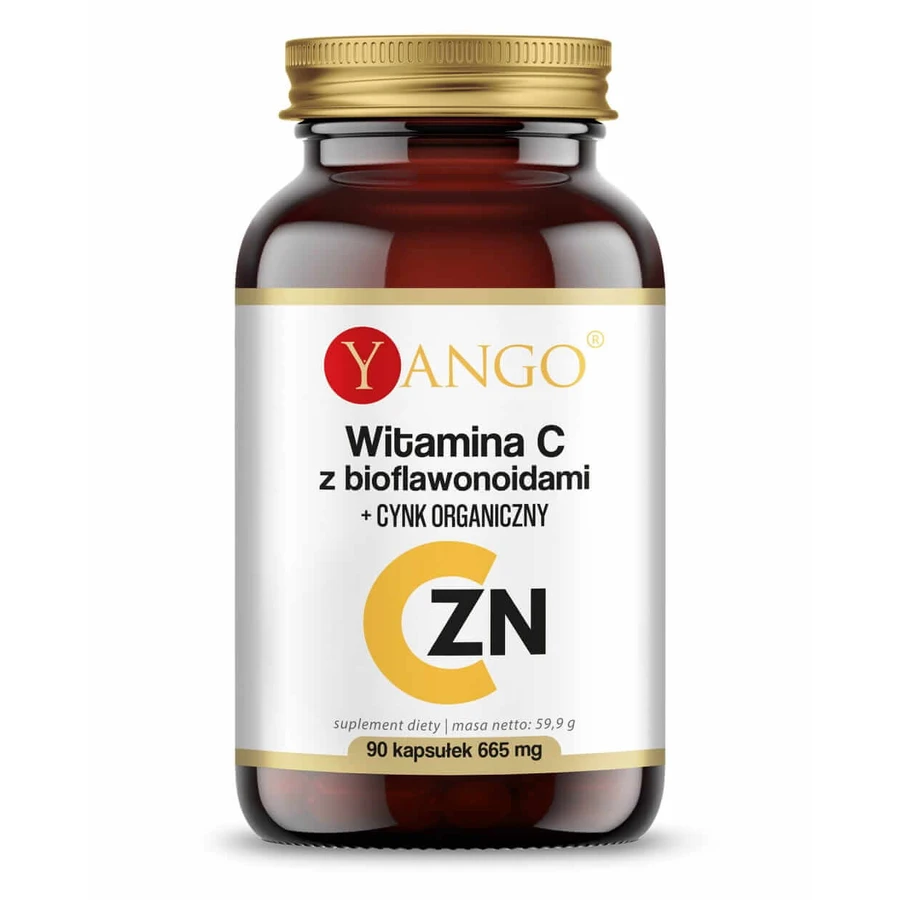 Vitamin C mit Bioflavonoiden + Bio-Zink 90 Kapseln, Yango
