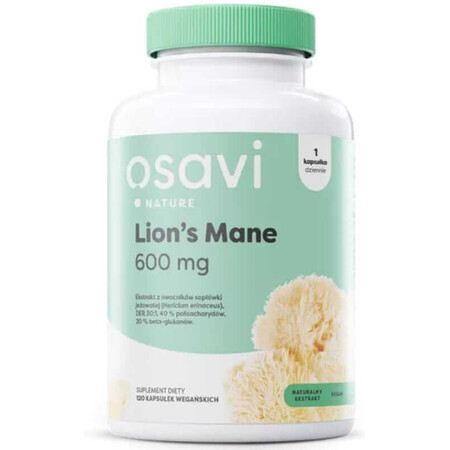 Melena de León Osavi (coneflower) 600 mg - 120 cápsulas veganas