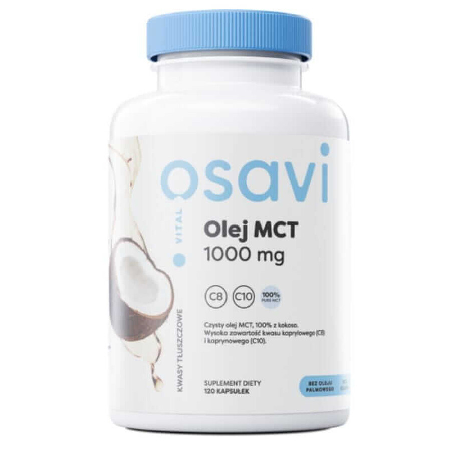 Aceite MCT Osavi 1000mg - 120 cápsulas blandas