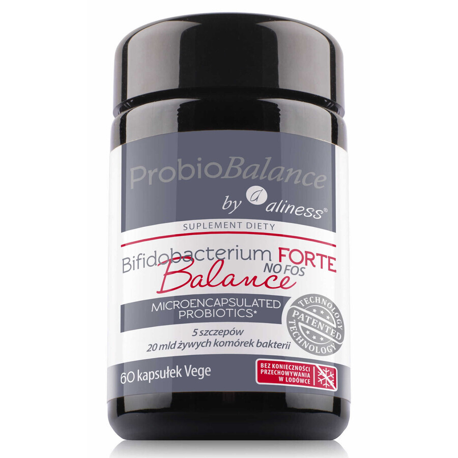 ProbioBalance (Bifidobacterium FORTE Balance No Foss 20 mil millones) 60 cápsulas Aliness