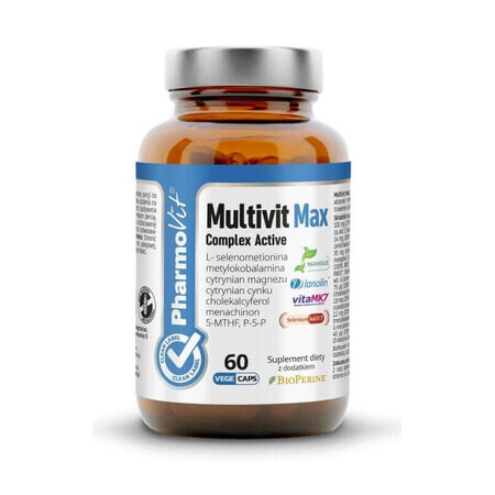 Multivit Max Complex Aktiv 60 Kapseln Pharmovit Clean Label