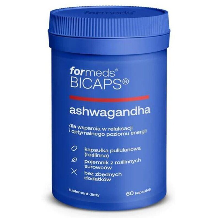 Bicaps Ashwagandha 290 mg Extrakt (10% Vitanolide) 60 Kapseln - ForMeds