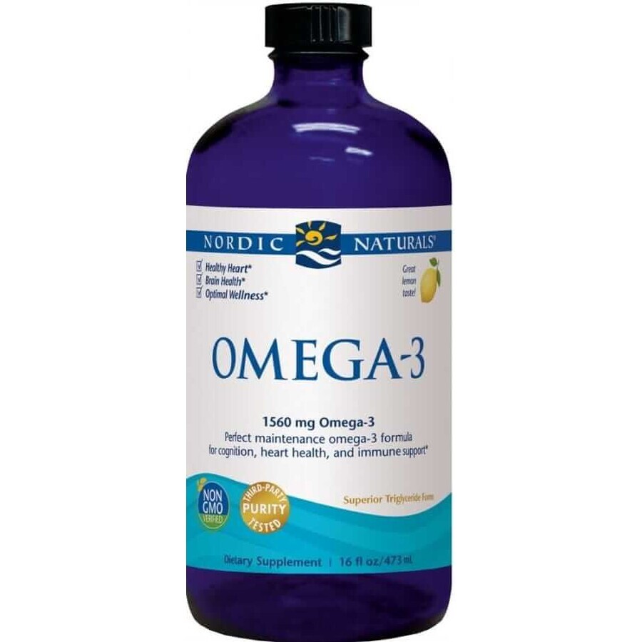 Nordic Naturals Omega-3 1560 mg EPA/DHA aus Tiefseefischen Zitrone 473 ml