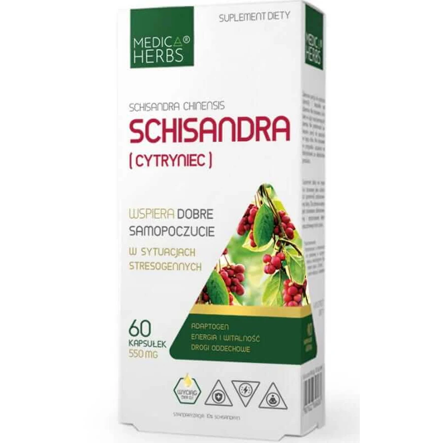 Schisandra (Citronella) 550mg, 60 capsules Medica Herbs