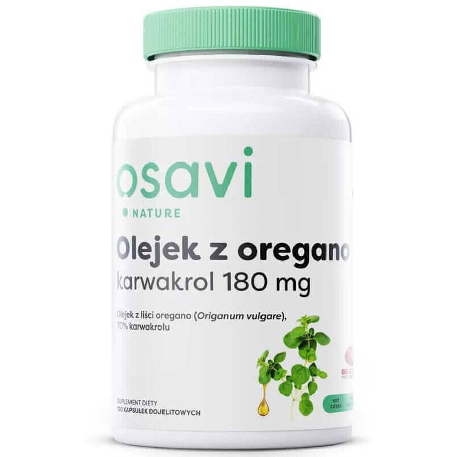 Huile d'Origan Carvacrol 180mg 120 gélules Osavi