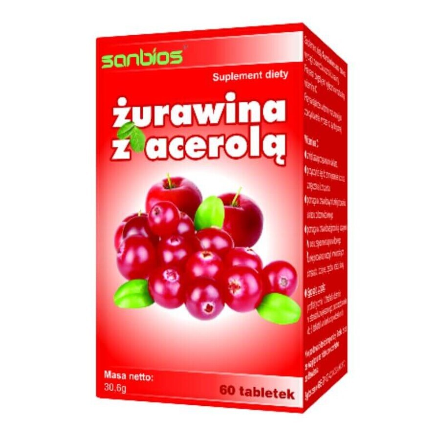 Arándano rojo con acerola 60 comprimidos SANBIOS