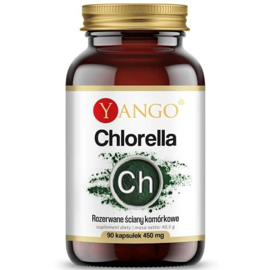 Chlorella mit aufgebrochenen Zellwänden 90 Kapseln Yango