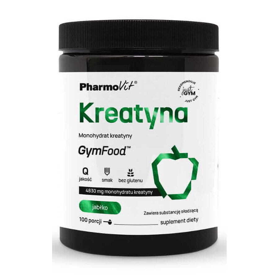 Creatină monohidrat 500g aromă măr GymFood Pharmovit